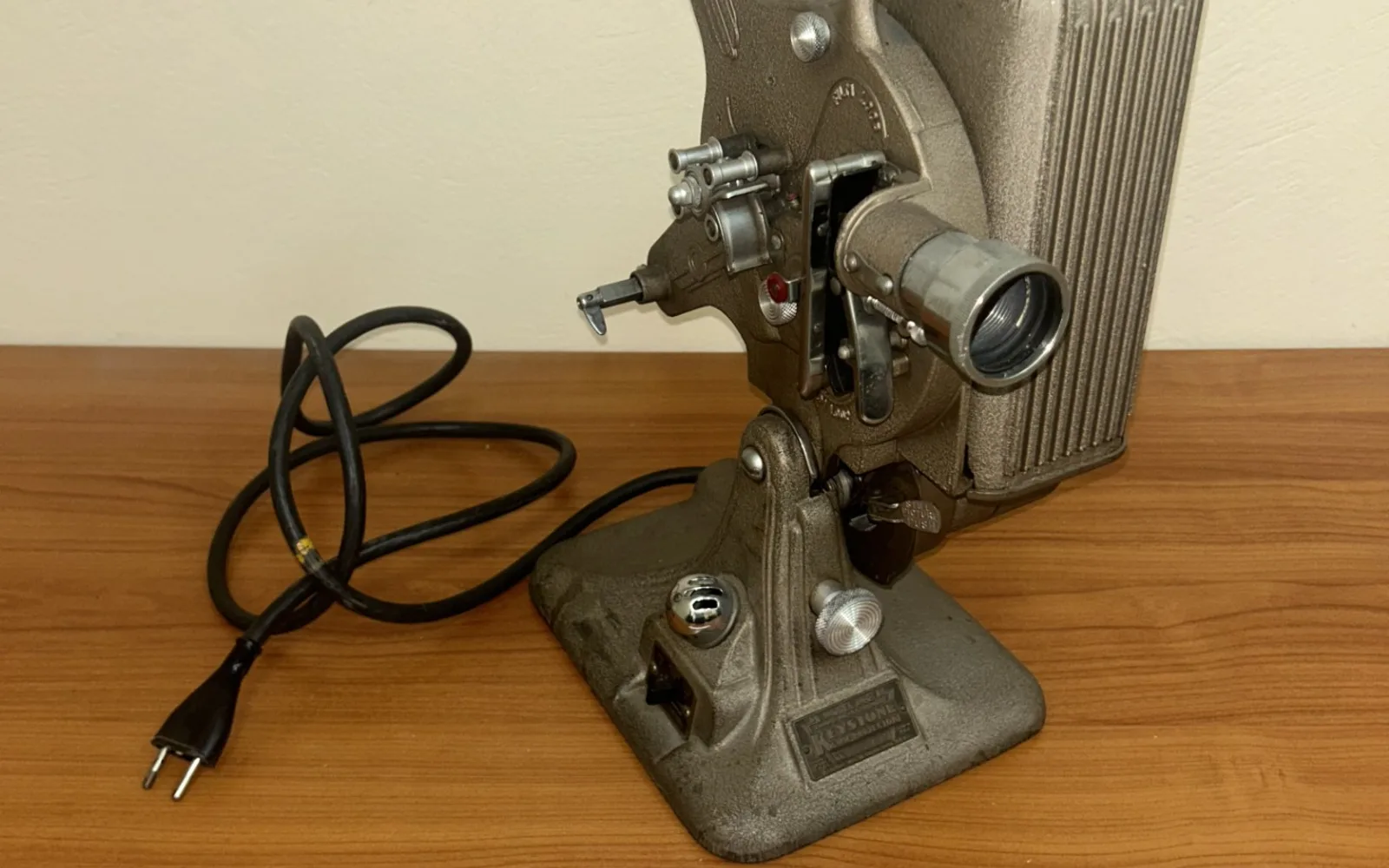 A Keystone brand 16mm film projector from a museum collection